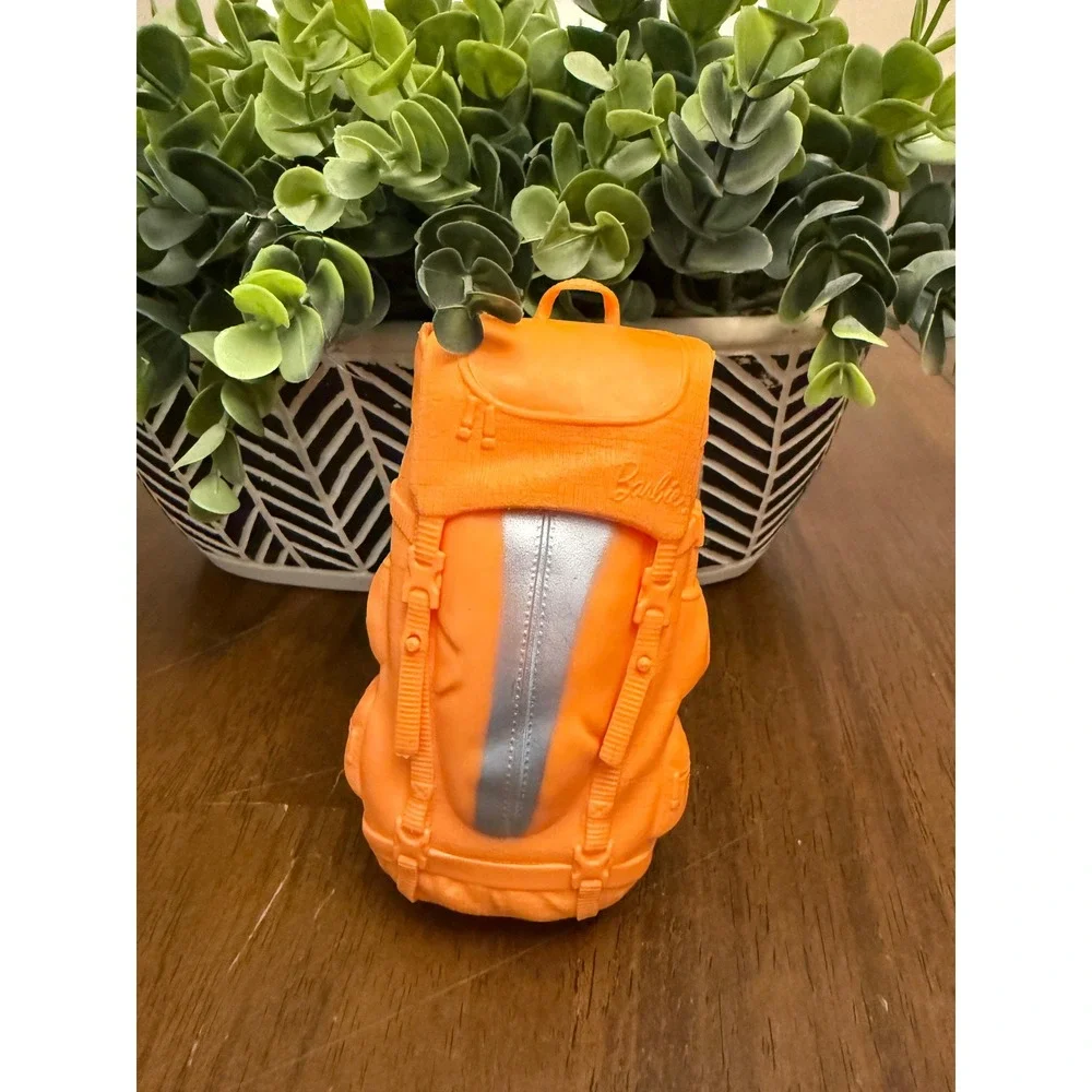 Barbie Mattel Backpack Fun Mountain Hiking Camping Large Orange Accessory